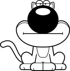 Cartoon Cat Bored