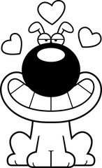 Obraz premium Cartoon Dog Love