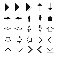 Set of different vector arrows