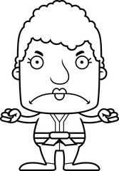 Obraz premium Cartoon Angry Karate Woman
