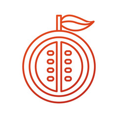 half of passion fruit tropical healthy food