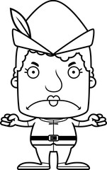Cartoon Angry Robin Hood Woman