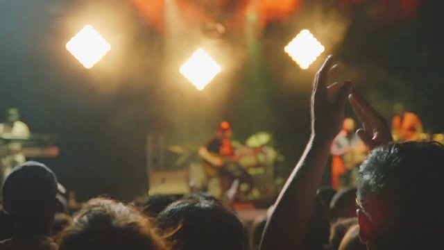 African concert slowmotion from crowd