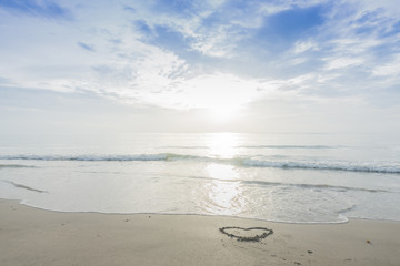 Morning at the beach in southern Thailand.