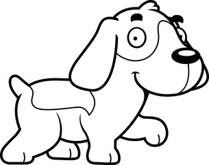 Cartoon Beagle Walking