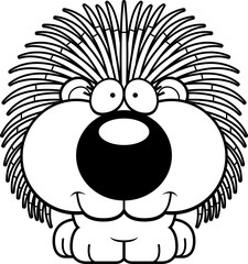 Cartoon Porcupine Smiling