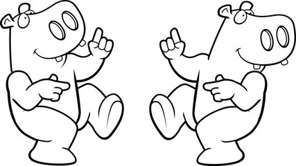 Fototapeta premium Hippo Dancing