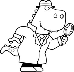 Cartoon Dinosaur Detective