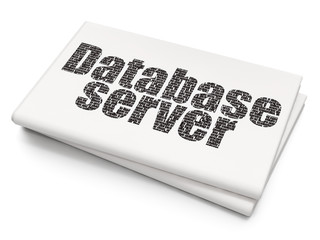 Database concept: Database Server on Blank Newspaper background