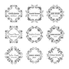 Flower  hand sketched shapes for branding 