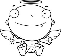 Cartoon Baby Angel Smiling