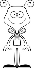 Cartoon Smiling Businessperson Bee