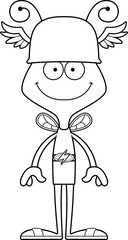 Cartoon Smiling Hermes Bee