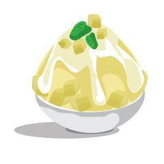 Mango bingsu korean dessert