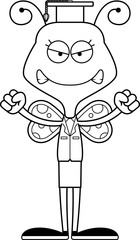 Cartoon Angry Teacher Butterfly
