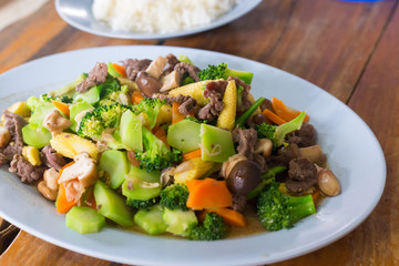 Mixed vegetable stire-fried.