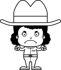 Cartoon Angry Cowboy Girl