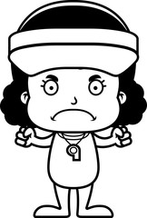 Cartoon Angry Lifeguard Girl