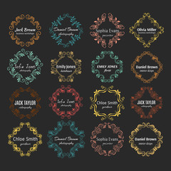 Flower  hand sketched shapes for branding 