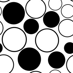 Circle seamless pattern. Vector seamless pattern. Modern stylish texture. Repeating circles background