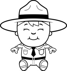 Child Park Ranger Sitting