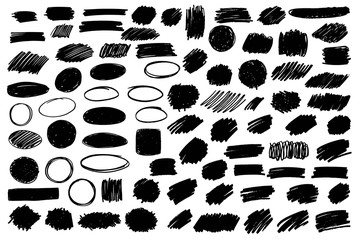 Marker, paint, ink brush stroke, text mark, frame.