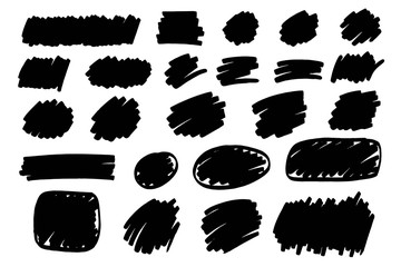 Marker, paint, ink brush stroke, text mark, frame.