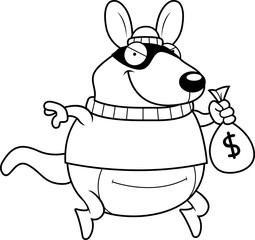 Cartoon Wallaby Burglar