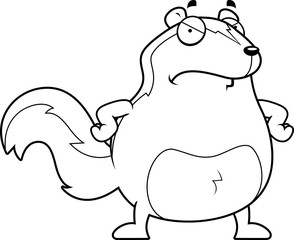 Cartoon Skunk Angry