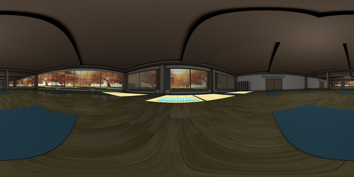 VR 360 Empty Yoga Studio