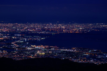 Fototapeta na wymiar 六甲山から見る神戸の夜景