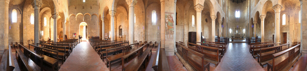 Montalcino, abbazia di Sant'Antimo, interno a 360°
