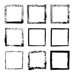Vector set of square frames ink 1