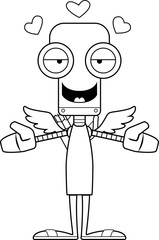 Cartoon Cupid Robot Hug