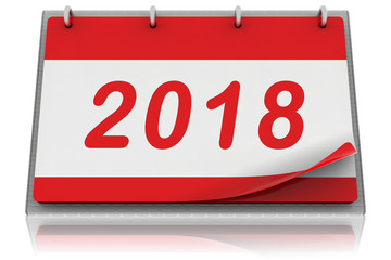 Calendario ad anelli da scrivania 2018.