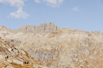 Grimsel, Grimselpass, Passstrasse, Alpen, Sidelhorn, Oberaar, Alpenpass, Grimselgebirge, Wanderweg, Herbstwanderung, Herbst, Schweiz