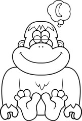 Cartoon Bigfoot Dreaming
