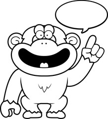 Cartoon Chimpanzee Talking