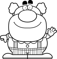 Waving Cartoon Clown