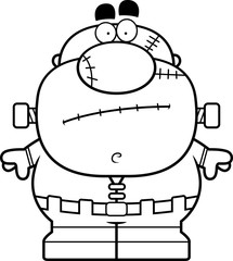 Cartoon Frankenstein Bored