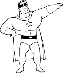 Cartoon Superhero Man