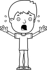 Scared Teen Boy