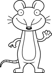 Cartoon Mouse Waving