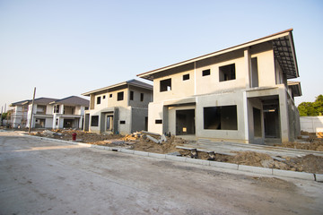 Building and Construction site of new home  
