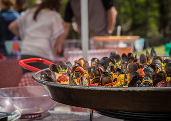 Paella with mussels and shrimps © svetlana