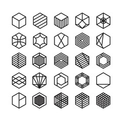 hexagon geometric vector icon , ornament