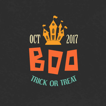 Halloween Emblem Template, Logo Badge