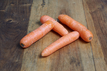 Carrots on table