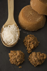 
panela and coconut candy