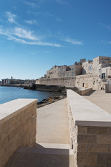 Giovinazzo city embankment at Adriatic sea coast, Italy.